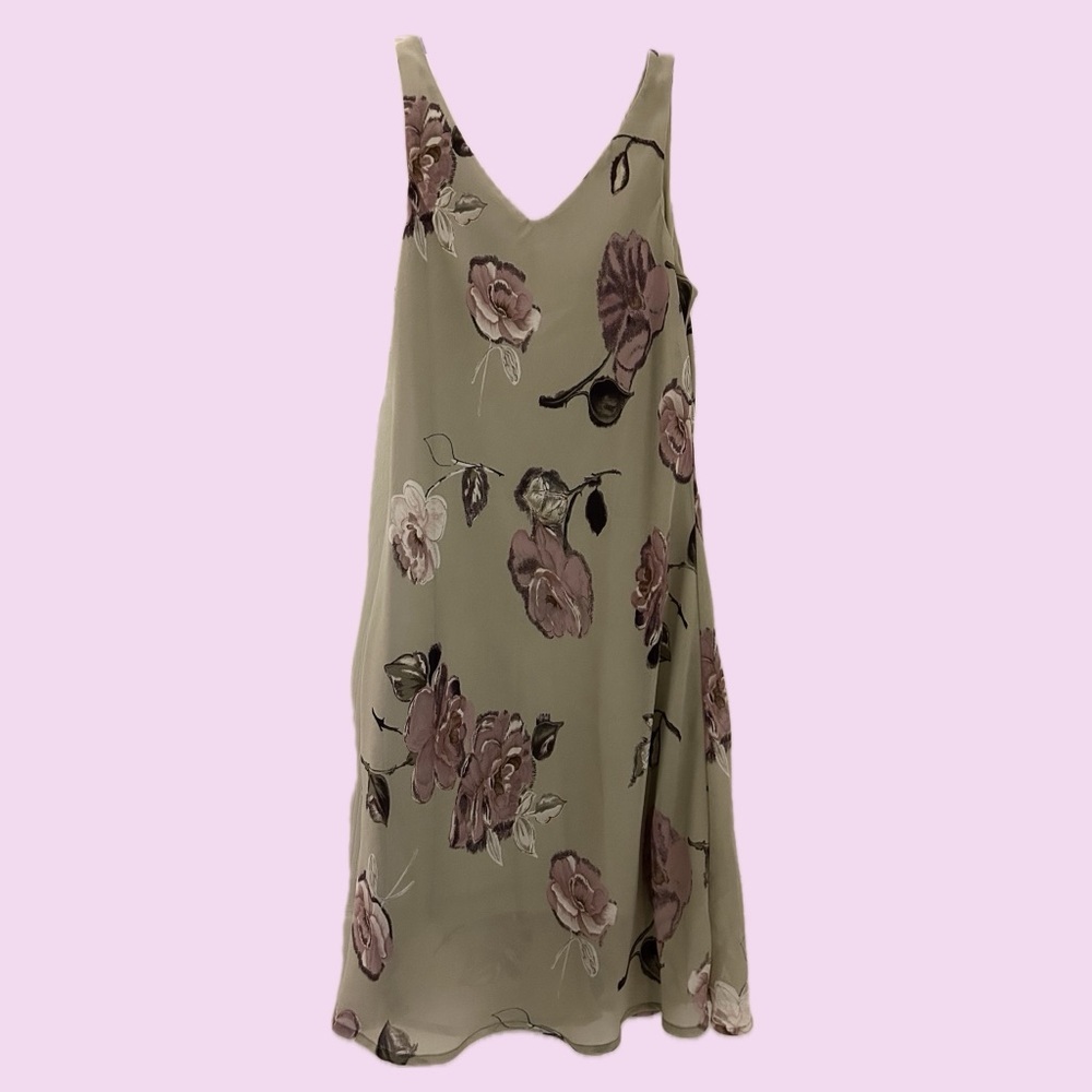 Vintage Dress Barn Floral V-Neck Dress - Size 10